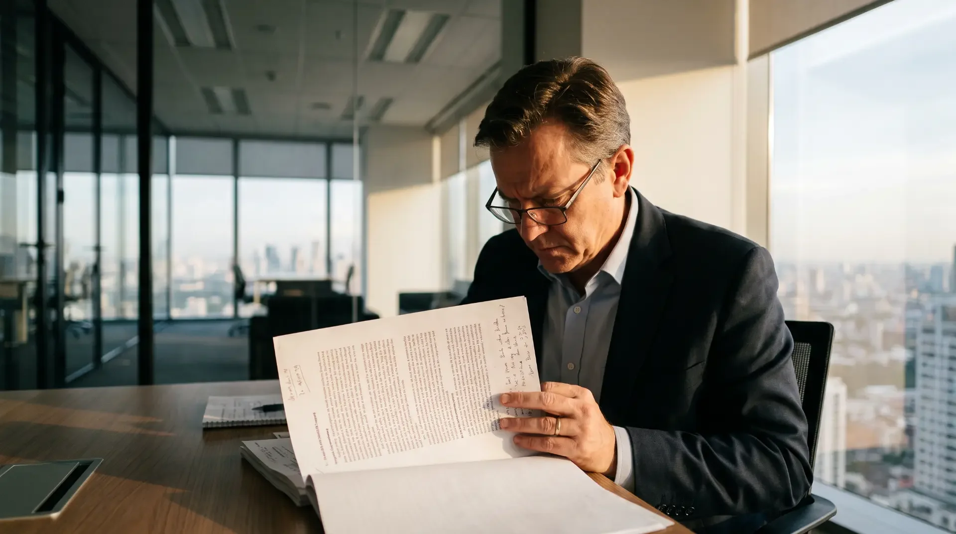 Executive reviewing Thailand PDPA Article 37 representative documents in a Bangkok office