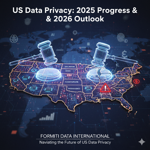 Navigating the 2025 US State Privacy Law Landscape: A 2025 Progress Report and 2026 2025 marked a critical turning point for US data privacy, as new comprehensive laws in Delaware, New Jersey, Iowa, New Hampshire, and Nebraska took effect. This article from Formiti Data International analyses these 2025 developments and provides a strategic outlook for 2026 for global organisations.