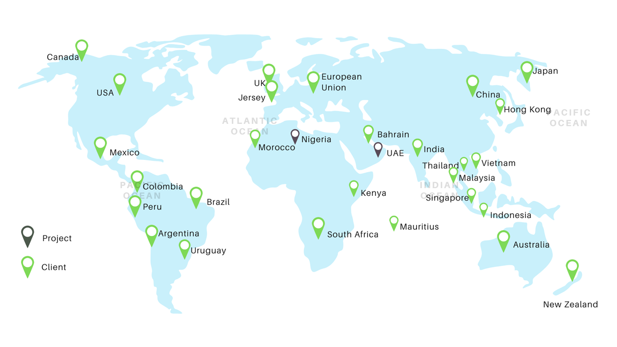 Formiti Global Footprint map