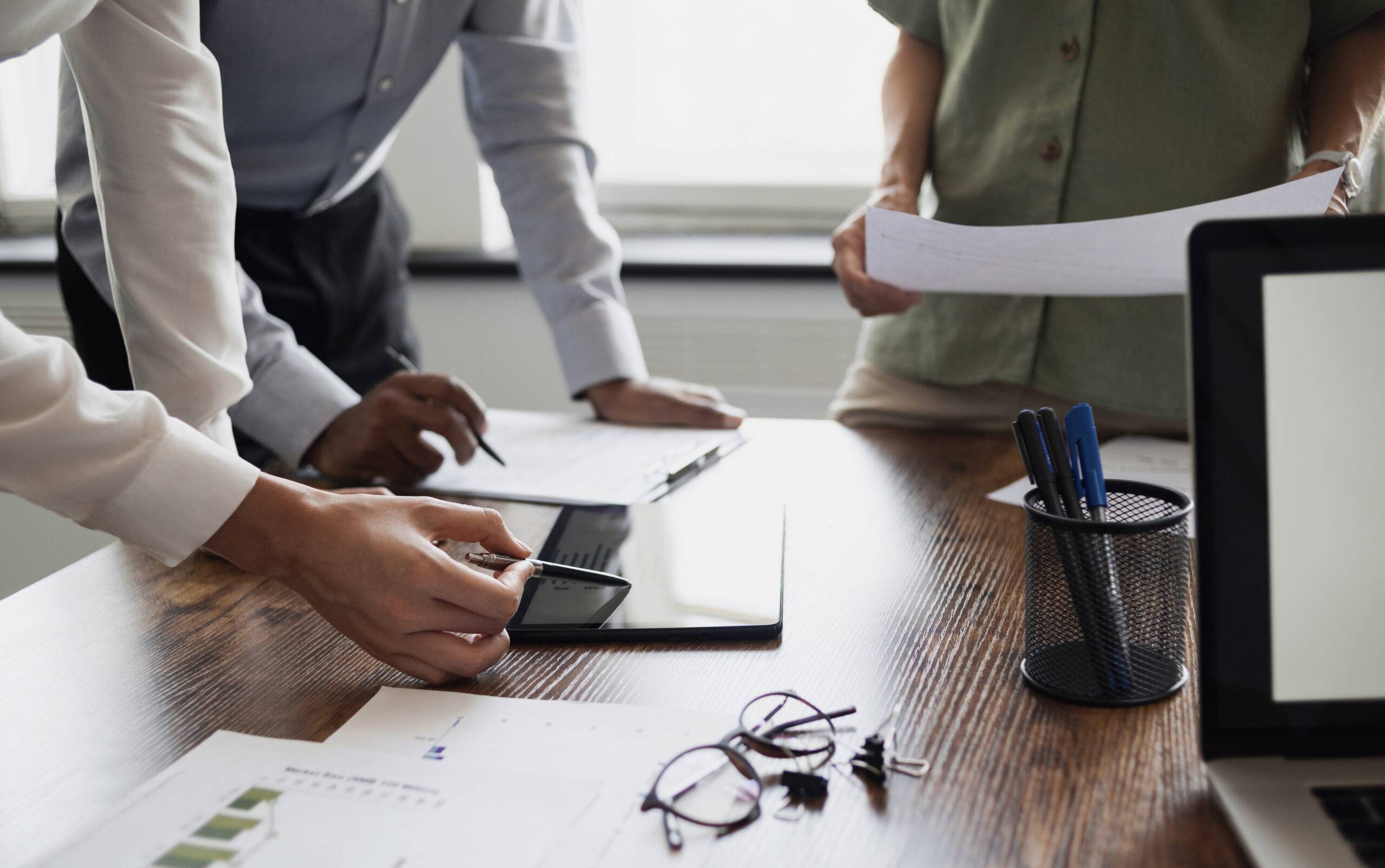 Business people working together in office and planning new project