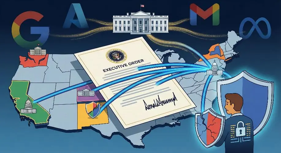 showing the coverage of an executive AI Order